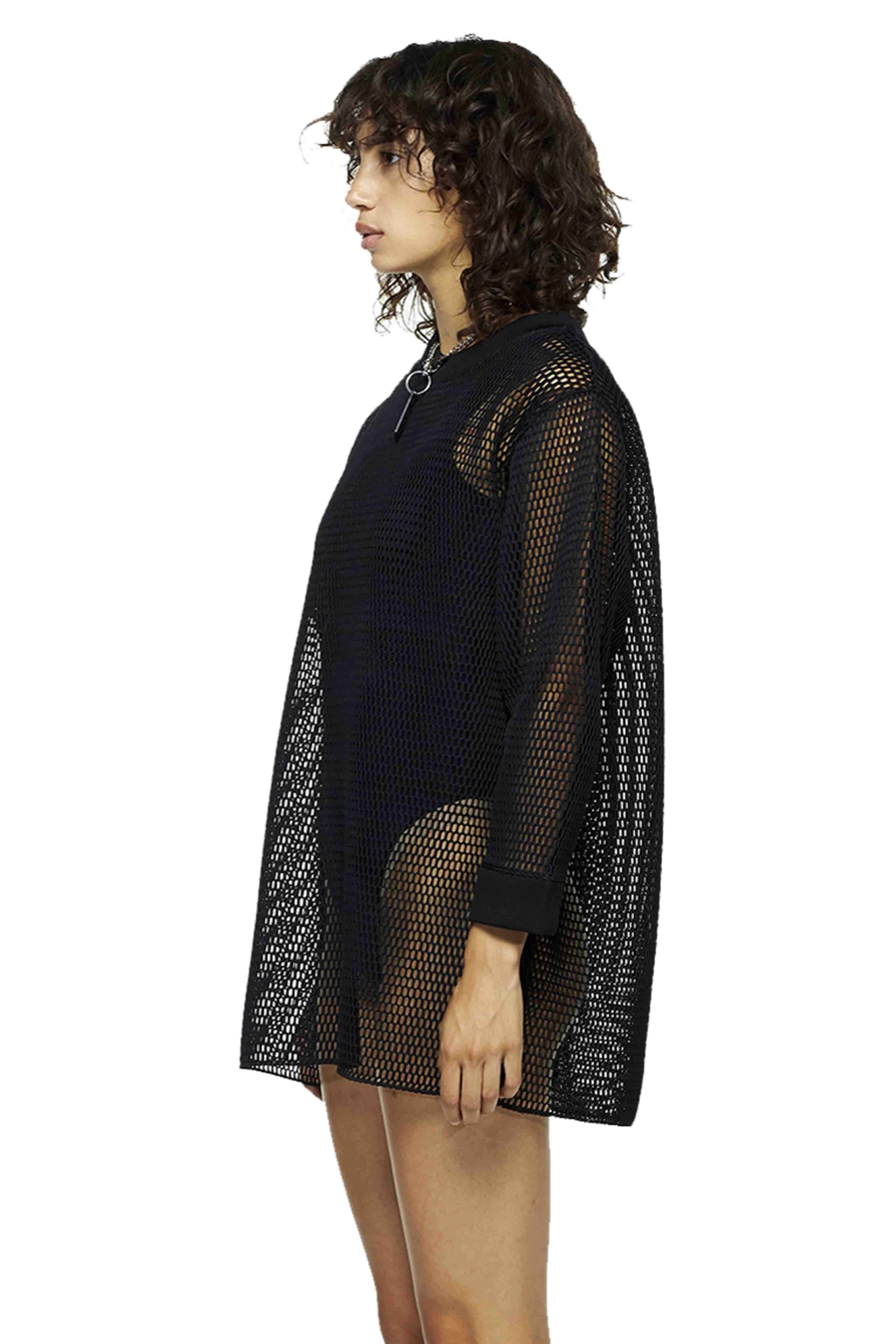 Black Long Mesh Sweatshirt - New York Pilates