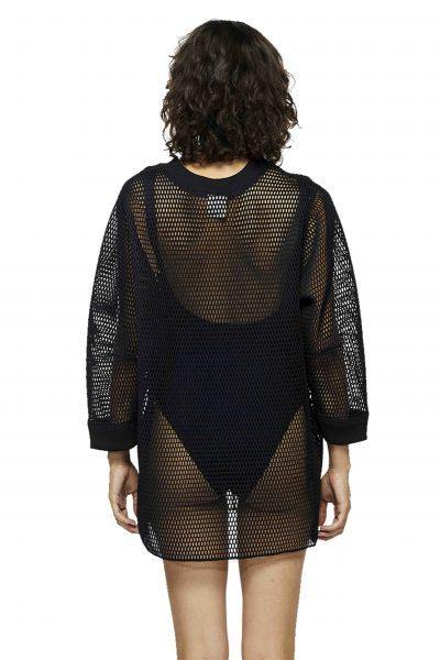 Black Long Mesh Sweatshirt - New York Pilates