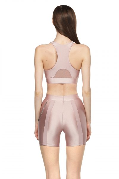 Rose Sports Bra with Mesh - New York Pilates