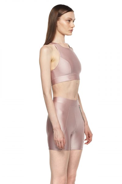 Rose Sports Bra with Mesh - New York Pilates