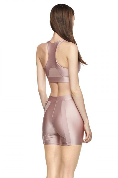 Rose Sports Bra with Mesh - New York Pilates