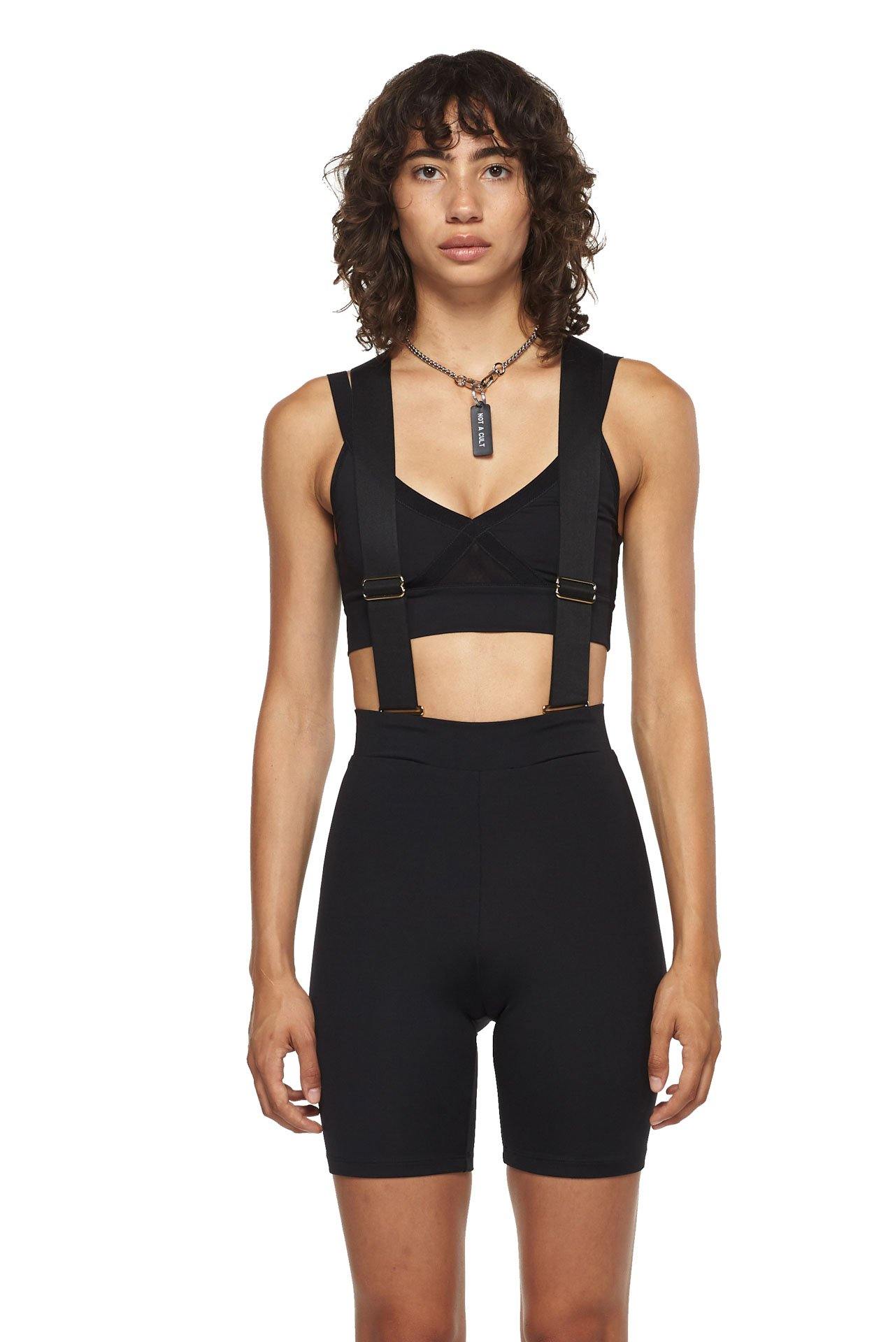 Black Shorts with Suspenders - New York Pilates