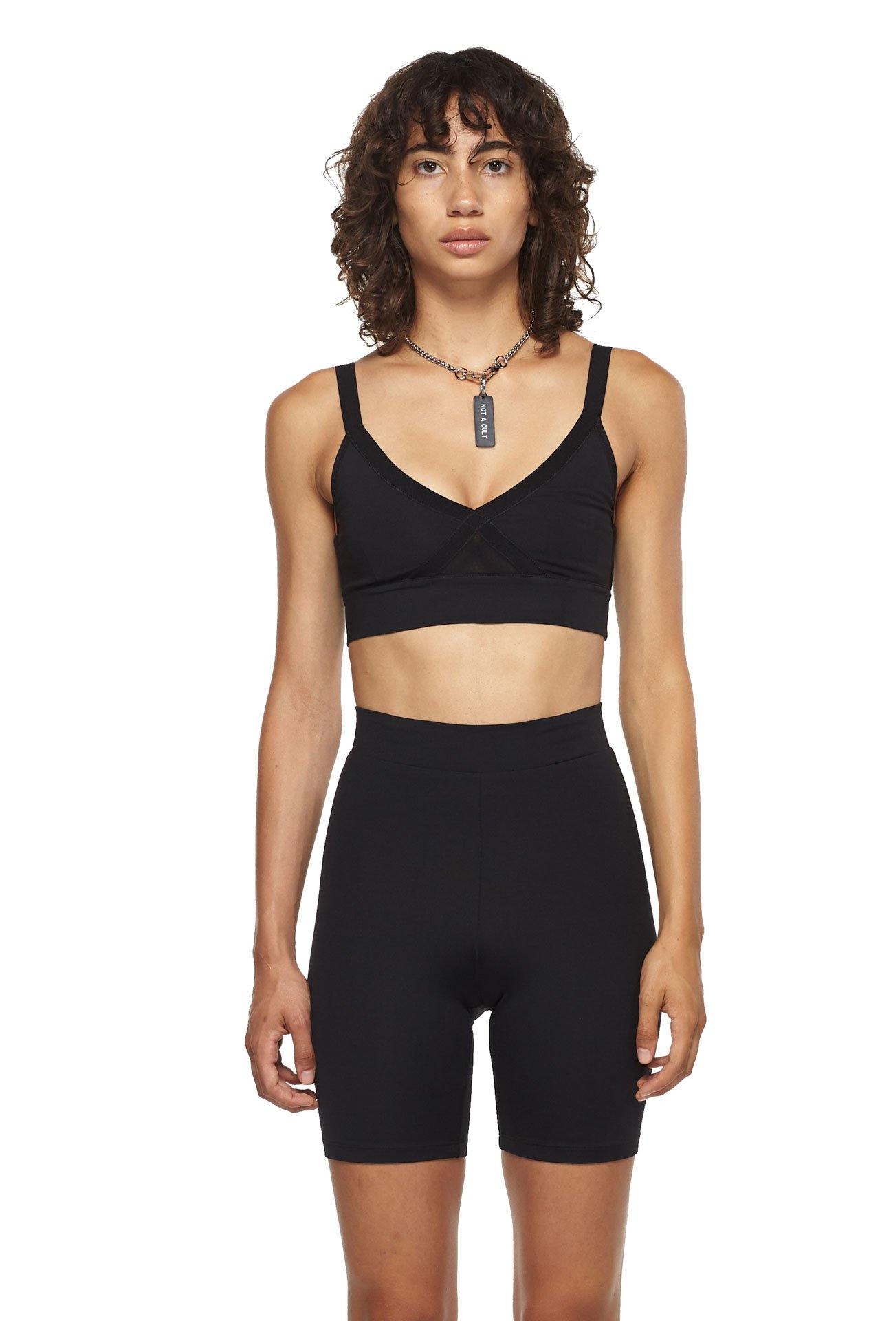 Black Criss Cross Sports Bra - New York Pilates