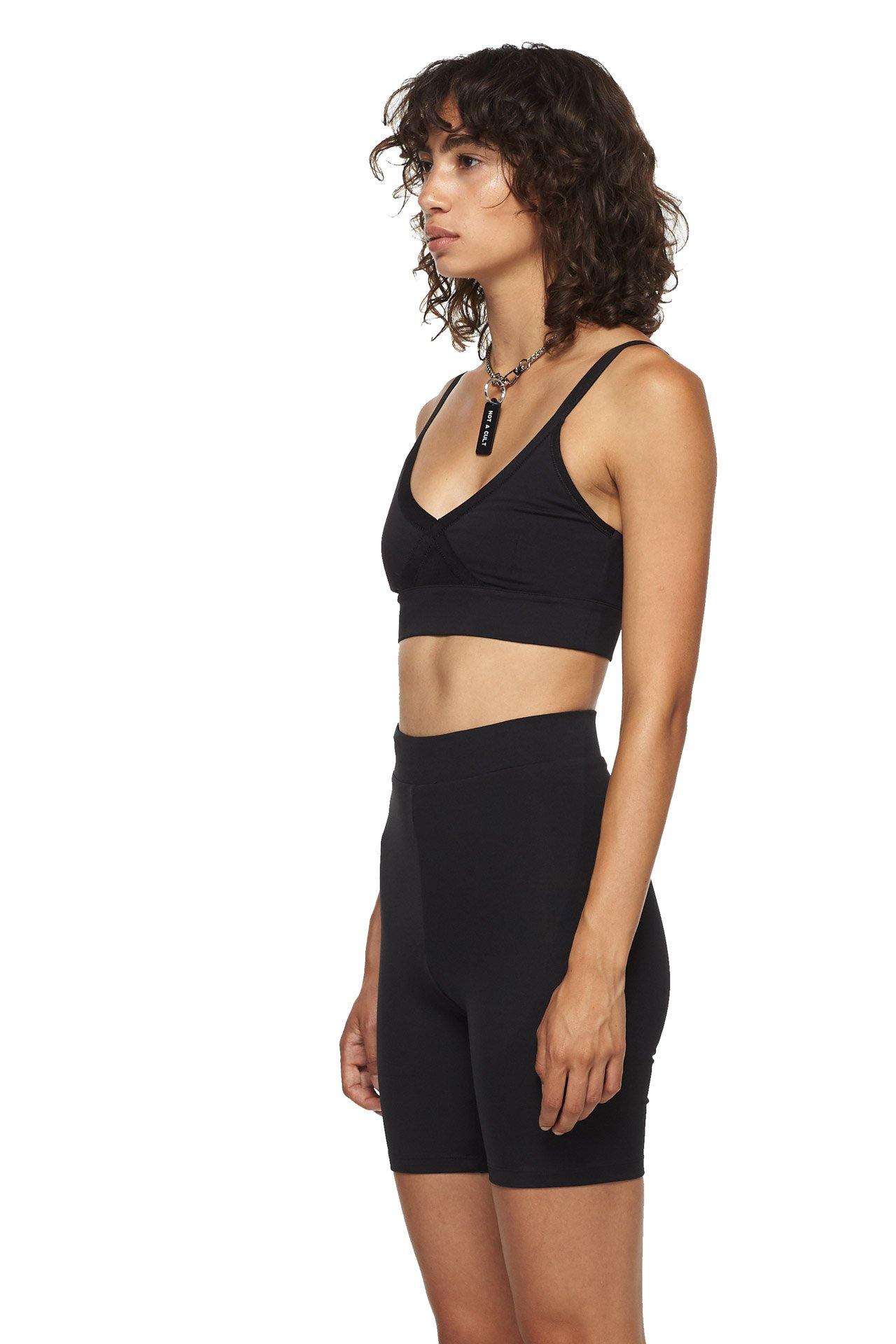 Black Criss Cross Sports Bra - New York Pilates
