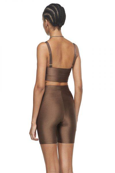 Chocolate Criss Cross Sports Bra - New York Pilates