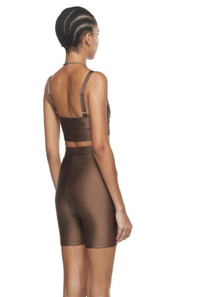 Chocolate Criss Cross Sports Bra - New York Pilates
