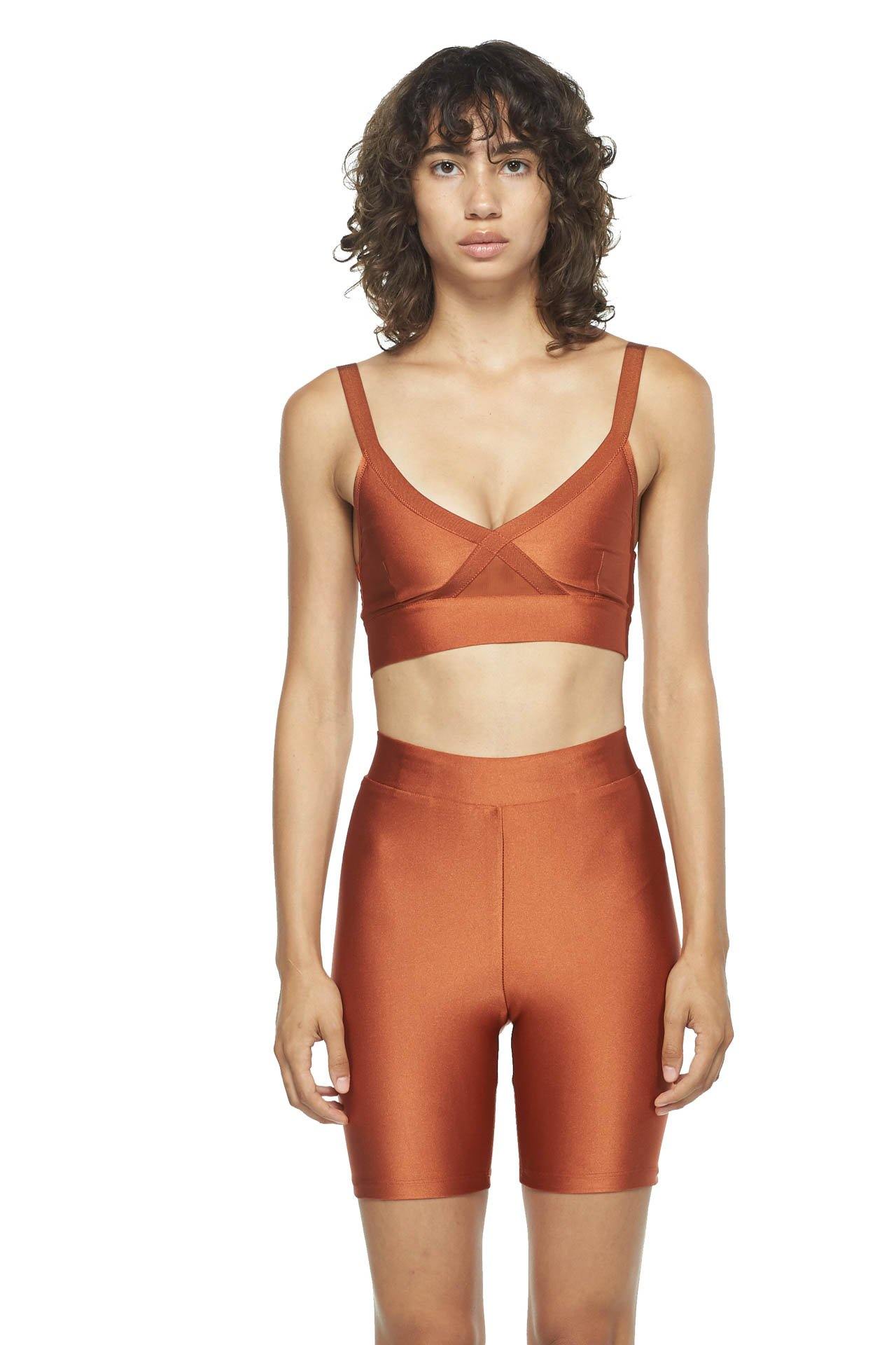 Copper Criss Cross Sports Bra - New York Pilates