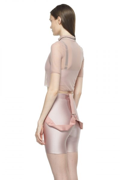 Rose Cropped Fitted Mesh Top - New York Pilates