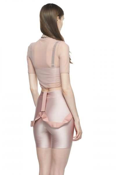 Rose Cropped Fitted Mesh Top - New York Pilates