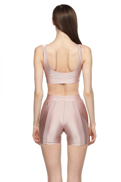 Rose Sports Bra with Low Back and Corset - New York Pilates