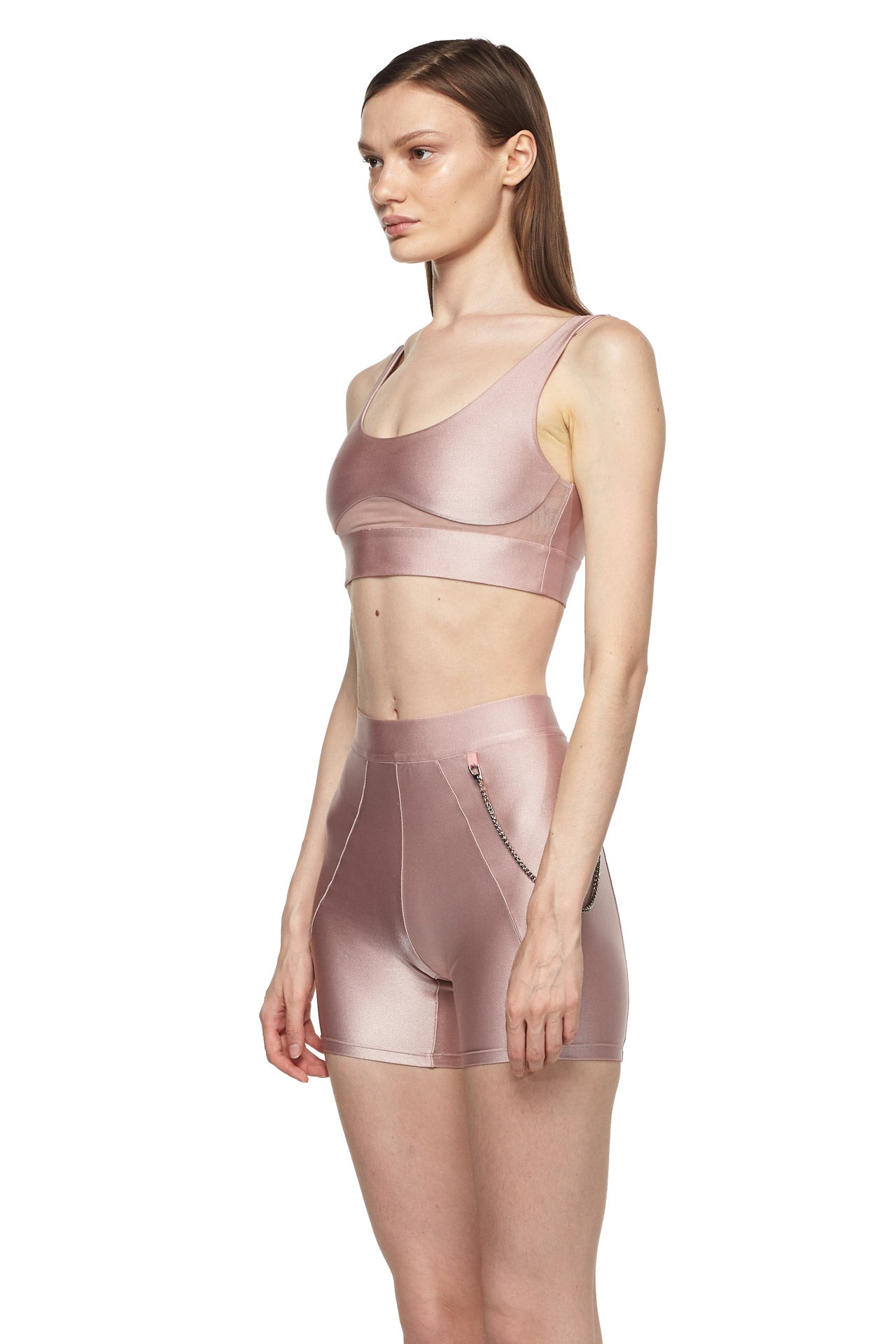 Rose Sports Bra with Low Back and Corset - New York Pilates