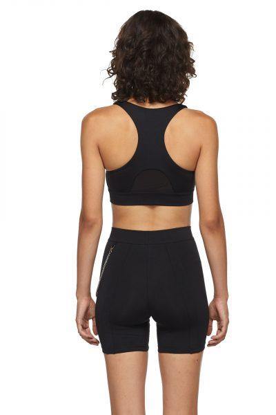 Black Sports Bra with Mesh - New York Pilates