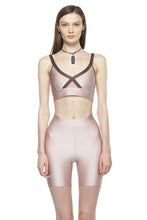 Load image into Gallery viewer, Rose Chocolate Criss Cross Sports Bra - New York Pilates
