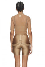 Load image into Gallery viewer, Sable Cropped Fitted Mesh Top - New York Pilates
