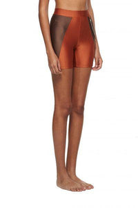 Copper Chocolate High Waisted Shorts - New York Pilates