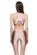 Load image into Gallery viewer, Rose Sable Sports Bra with Mesh - New York Pilates
